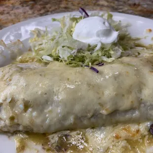 Chili Verde Burrito (lunch $9.99)