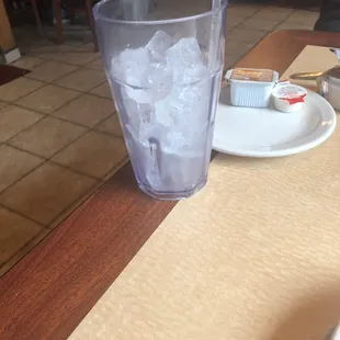 Oh look...now it's empty and there hasn't been a server around our table since our plates arrived.