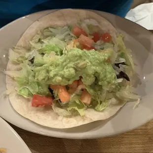 One fajita taco