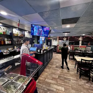 a woman ordering food