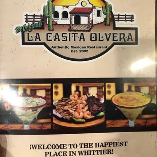 Menu cover
