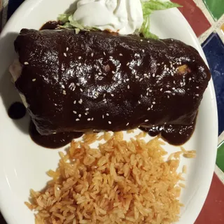 Mole burrito
