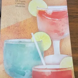 Drinks Menu
