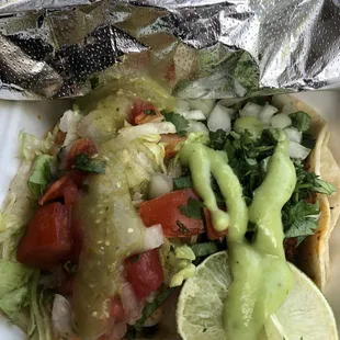 Chorizo tacos $1.75 &amp; shrimp tacos $2.25