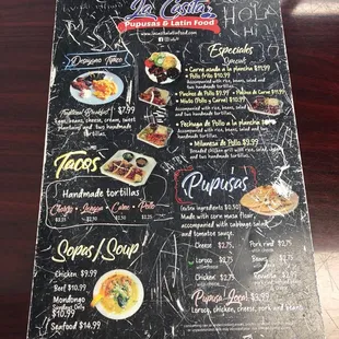 Menu front