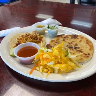 Pupusa and taco