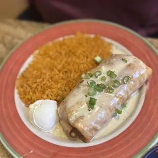 Chimichanga with queso blanco