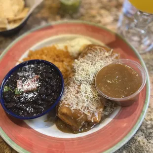Chimichanga with chili verde