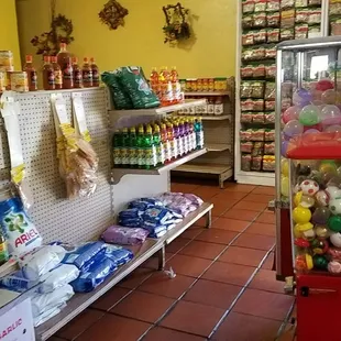 the inside of a grocery store