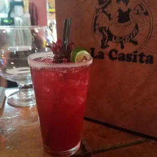 Hibiscus lime margarita