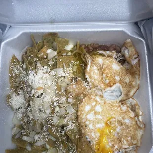 chilaquiles platter