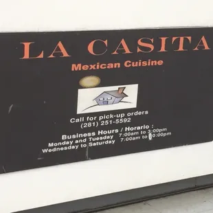 sign for mexican cuisine