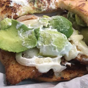 Chicken milanesa torta