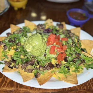 Nachos Beef fajita, extra cilantro