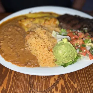 a plate of mexican food