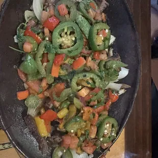 Fajita a La Casona for 2 with grilled jalapeño and grilled onion (5/5)