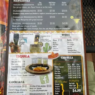 Drinks Menu