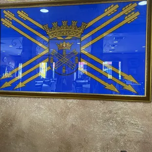 This is the family crest which adorns the center of the restaurant.
