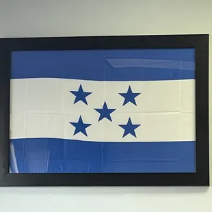 Honduran flag prominently displayed!