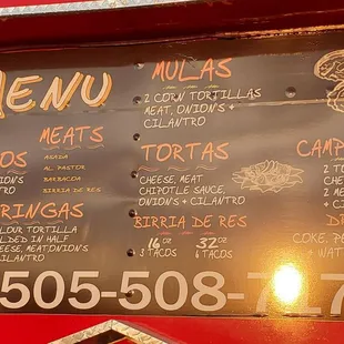 Menu as of 09.04.2021