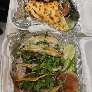 Asada burrito and barbacoa