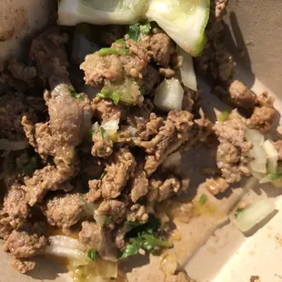 a close up of a plate of food