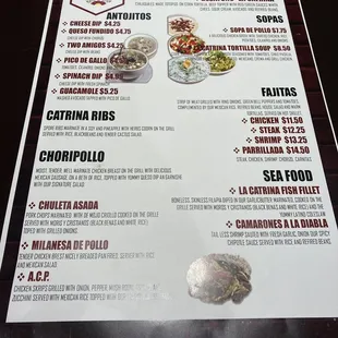 Temporary menu