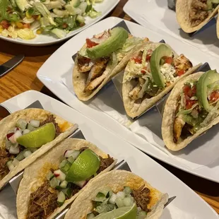 Pork tacos, chicken tacos