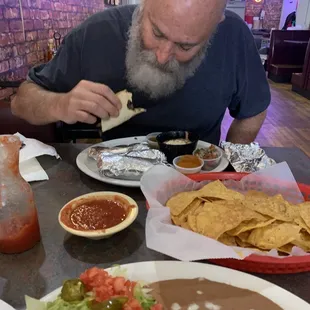 Taco mexicos ? A variety of tacos all fresh and tasty The creamy chipotle and tomatillos sauces are amazing