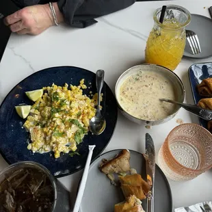 Mexican street corn off the cob Mini beef chimichangas Queso with beef