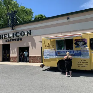 a yellow food truck