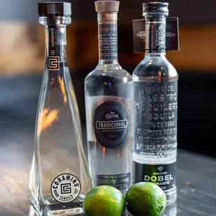 three bottles of gin