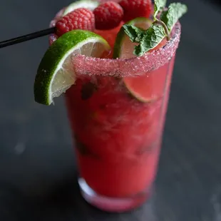 a raspberry margarita