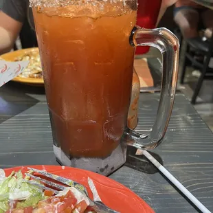 Ohhhh michalada! He did amazing making it!