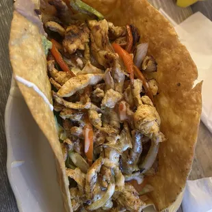 Fajita taco salad
