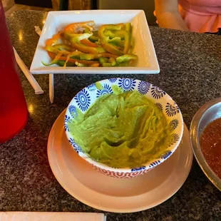 guacamole with peppers instead of chips for a low carb option