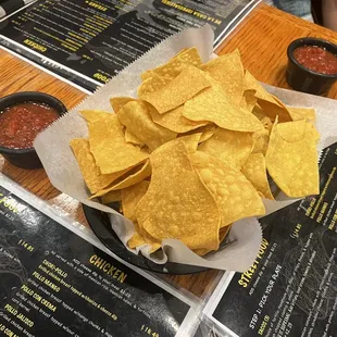 Complimentary Chips and salsa