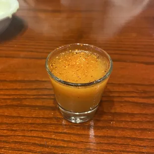 Sample of the spicy margarita! Yummy!