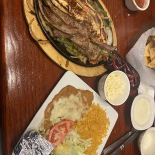 Steak and chicken Fajitas