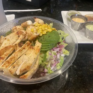 Chicken &amp; shrimp Catrina bowl - excellent!