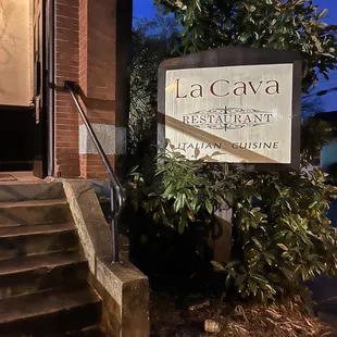 the entrance to the restaurant