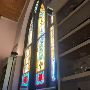 a stained glass window