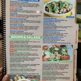 Appetizers, soups, salads
