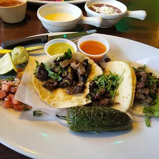 a plate of mexican food