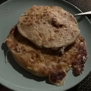 Pupusa de Queso con Chicharron and Pupusa de Queso