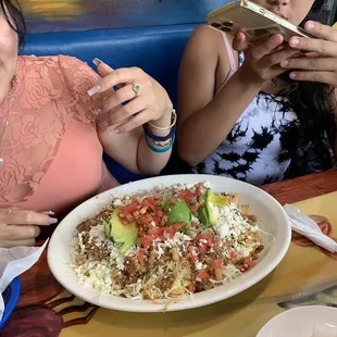 Tajadas con carne molida