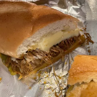 Ropa vieja sándwich