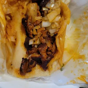 Al pastor taco Really just a grease taco