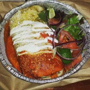 Carne Asada Burrito with side Salad
