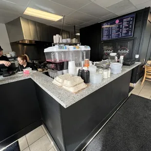 the counter area